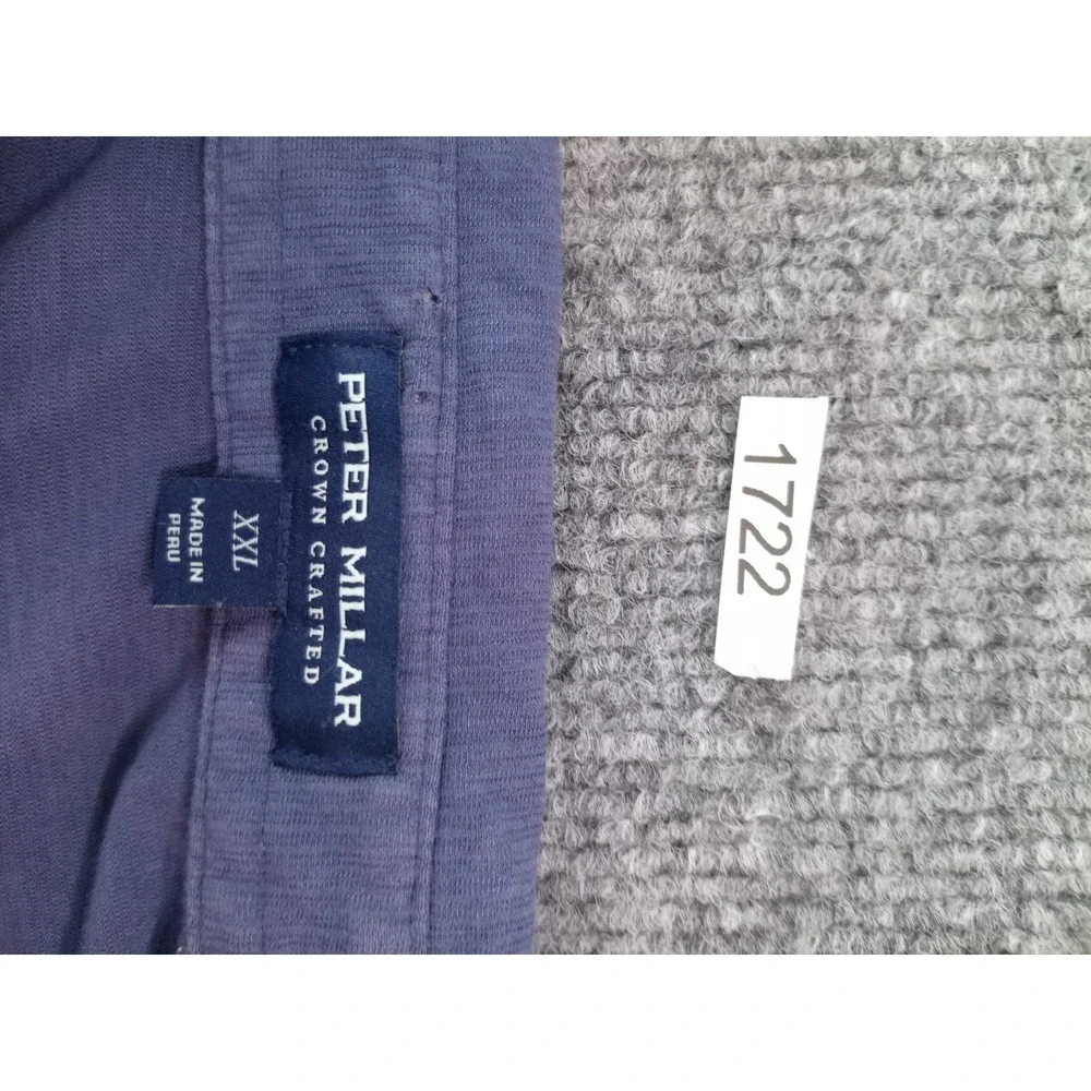 Peter Millar Polo Shirt Mens XXL Blue Short Sleeve Casual Golf